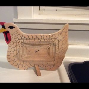 Rooster Hen Trivet Bowl or Artwork
